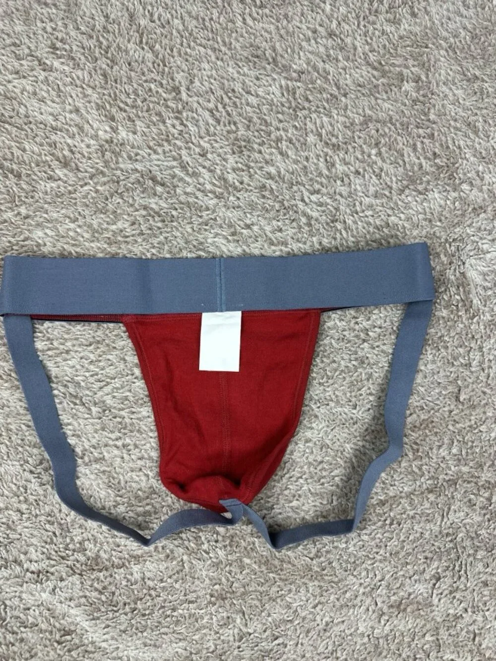 BOX Menswear Men’s S Red/Gray/Black Cotton Jersey Jockstrap Underwear Stretch